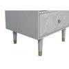 Linon Two Drawer Geo Texture Nightstand Grey In Gray