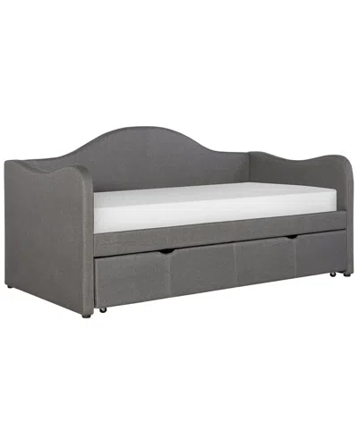 Linon Upholstered Day Bed In Gray