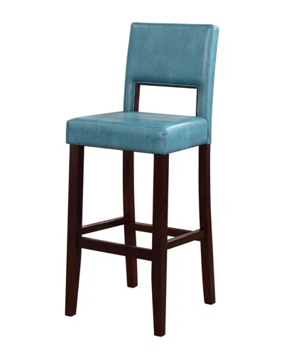 Linon Vega Bar Stool In Blue