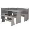 Linon Waldron Corner Nook Set Grey Kit In Gray