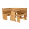Linon Waldron Corner Nook Set Natural Kit In Brown