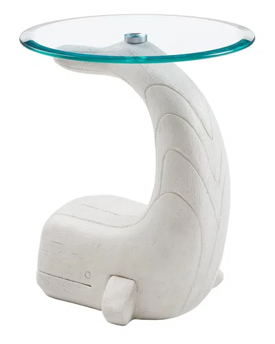 Linon Wally The Whale Side Table In White