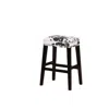 Linon Walt Black Cow Print Bar Stool