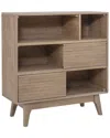 Linon Waves Bookcase In Brown