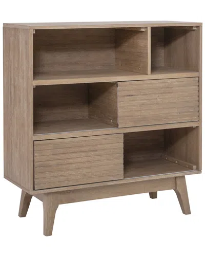 Linon Waves Bookcase In Brown
