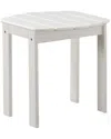 Linon White Adirondack End Table In White