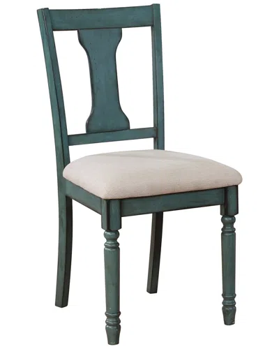 Linon Willow Set Of 2 Side Chairs In Blue