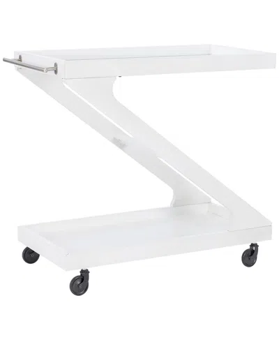 Linon Z Bar Cart In White