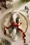 Linoroom Conifer Linen Napkins, Set Of 6 In Green