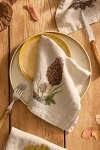 Linoroom Mushroom Linen Napkins, Set Of 6 In Brown