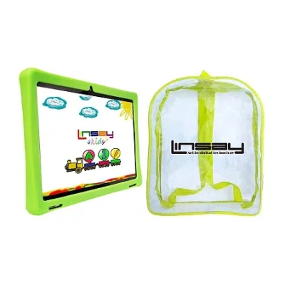 Linsay 10.1 Octa Core 128gb Android 15 Tablet Kids Green Back