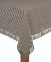 Lintex Homespun Chocolate 100% Cotton Tablecloth 70" Round In Chocolate