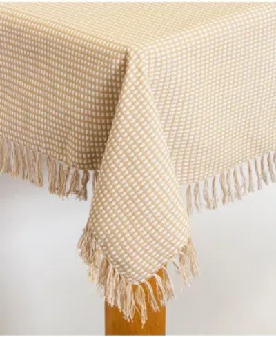Lintex Homespun Ecru 100% Cotton Tablecloth 70" Round