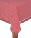 Lintex Homespun Red 100% Cotton Tablecloth 60"x102" In Red
