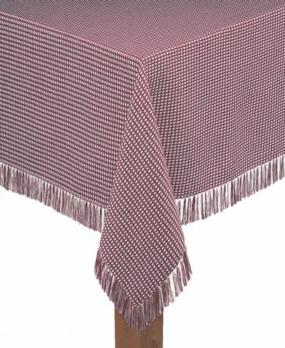 Lintex Homespun Wine 100% Cotton Tablecloth 60"x84" In Pink