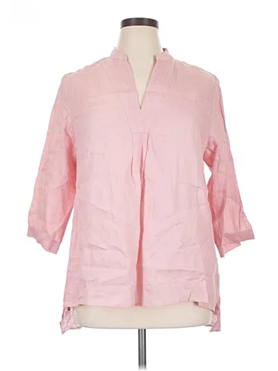 Pre-owned Lintico 3/4 Sleeve Blouse In Pink