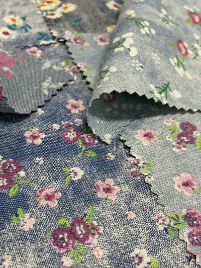 Lintico Denim Fabric Scraps Kit For Diy Patchwork (5 Pieces) In Gray