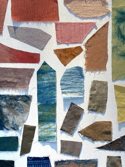 Lintico Persimmon Plant-dyed Cotton Linen Silk Patchwork Kit (17 Swatches)