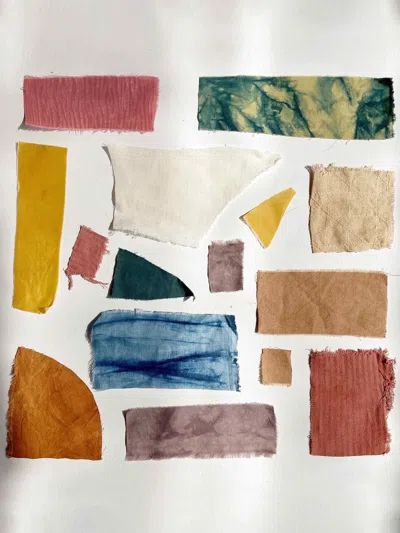 Lintico Persimmon Plant-dyed Cotton Linen Silk Patchwork Kit (17 Swatches)