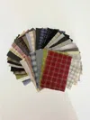 Lintico Yarn-dyed Fabric Scraps For Clothes & Patchwork (10 Pieces) In Neutral