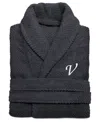 Linum Home 100% Turkish Cotton Personalized Unisex Herringbone Bath Robe