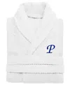 Linum Home 100% Turkish Cotton Personalized Unisex Herringbone Bath Robe In Multi