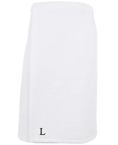 Linum Home 100% Turkish Cotton Terry Personalized Women's Bath Wrap In White