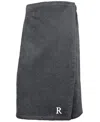 Linum Home 100% Turkish Cotton Terry Personalized Men's Bath Wrap In Black