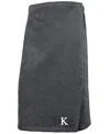 Linum Home 100% Turkish Cotton Terry Personalized Women's Bath Wrap In Black