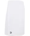 Linum Home 100% Turkish Cotton Terry Personalized Women's Bath Wrap In White