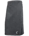 Linum Home 100% Turkish Cotton Terry Personalized Women's Bath Wrap In Gray