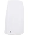 Linum Home 100% Turkish Cotton Terry Personalized Women's Bath Wrap In White
