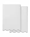 Linum Home Adornia Scallop Cotton 2-pc. Bath Towel Set, 27" X 54" In White