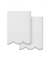 Linum Home Adornia Scallop Cotton 2-pc. Hand Towel Set, 16" X 30" In White