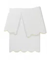 Linum Home Adornia Scallop Cotton 3-pc. Towel Set In White