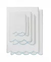 Linum Home Adornia Scallop Cotton 6-pc. Towel Set In White