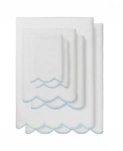 Linum Home Adornia Scallop Cotton 6-pc. Towel Set In White