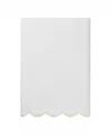 Linum Home Adornia Scallop Cotton Bath Towel, 27" X 54" In White
