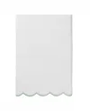Linum Home Adornia Scallop Cotton Bath Towel, 27" X 54" In White