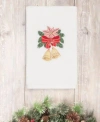Linum Home Christmas Bells 100% Turkish Cotton Hand Towel In Sand