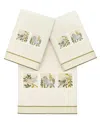 Linum Home Cotton Belinda Embellished 3-pc. Towel Set In Neutral