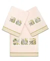 Linum Home Cotton Belinda Embellished 3-pc. Towel Set In Pink