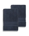Linum Home Denzi 2-pc. Bath Sheet Set Bedding In Navy