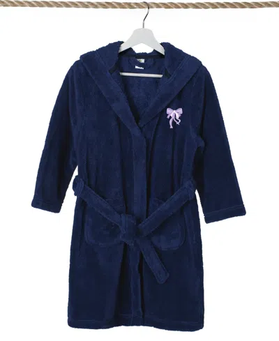 LINUM HOME KIDS BOW SUPER PLUSH DOUBLE BRUSHED HOODED BATHROBE