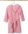 Linum Home Kids Snowman Super Plush Double Brushed Hooded Bathrobe In Pink,pink