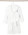 Linum Home Kids Snowman Super Plush Double Brushed Hooded Bathrobe In White