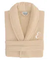 Linum Home Linum Font 100% Turkish Cotton Unisex Terry Bathrobe In Neutral