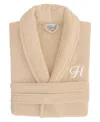 Linum Home Linum Font 100% Turkish Cotton Unisex Terry Bathrobe In Neutral