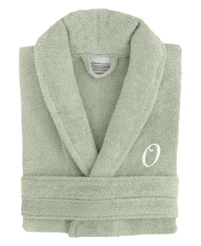 Linum Home Linum Font 100% Turkish Cotton Unisex Terry Bathrobe In Green