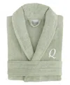 Linum Home Linum Font 100% Turkish Cotton Unisex Terry Bathrobe In Green